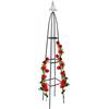 Relaxdays Obelisco per Rampicanti, a Piramide, per Piante, Rose, Edere, Accessori da Giardino, Acciaio, Verde