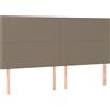 vidaXL Testiere 4 pezzi Tessuto Taupe 80x5x78/88 cm