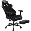 In And OutdoorMatch Sedia da gioco Austin - Pelle - Con schienale e braccioli - Altezza regolabile - Ergonomica - Lusso