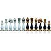 Italfama Scacchi Ottone Legno Placcato Oro Argento Re 10cm Italia
