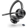 PLT Poly Voyager 4320 UC, Cuffia Senza Filo, Connessione Bluetooth 5.1 e Dongle USB-C BT700, Cancellazione del Rumore, Cuscinetti in Similpelle, Autonomia 24 Ore, Compatibile con Windows 10 e macOS, Nero