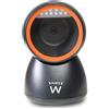 EWENT EW3450 Lettore di codici a barre omnidirezionali 1D 2D QR con cavo USB, a mani libere, scansione automatica con rilevamento delle immagini, supermercati, farmacie, magazzini. Personal computer,