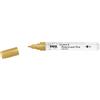 Kreul 16424 - Glass & Porcelain Pen Metallic fine, oro, punta fine stabile, spessore del tratto circa 1-2 mm, pennarello per porcellana con colore brillante e metallico a base d'acqua