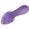 Jiuvaso Scarpe da Principessa per Bambini, con Tacchi, Giocattolo, Versatili e comode Pantofole, da infilare per Feste a Tema, Costumi da Ballo, Accessori, Viola con Piuma