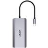 Acer Adattatore USB-C Acer 12-in-1 Silver in Metallo [HP.DSCAB.009]