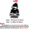 Carthonix Adesivo Auto Bebè a Bordo Personalizzato con Nome 9 Stili Cartoon Vinile
