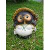 Fuku Happy Tanuki Giapponese Procione Cane Shigaraki Yaki Ceramica Bambola H27cm