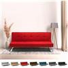 Produce Shop Divano letto in tessuto 2 posti design moderno Gemma pronto letto - Rosso