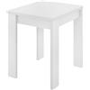 DEKIT GRUPO RIMOBEL BOK Tavolo da pranzo da cucina estensibile in melammina, bianco, 77-79-77x67-134x67 cm