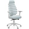 HJH Office sedia professionale per ufficio ERGO LINE W sedia girevole con schienale ergonomico incl. supporto lombare, Grigio chiaro