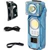 Generic Lampada frontale a clip piccola lampada portatile impermeabile potente | Torcia da gilet USB ricaricabile ideale per pesca, ciclismo, sport, zaino in spalla, escursionismo, campeggio e lavoro in