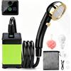 Lychee Attrezzatura portatile per doccia da campeggio, pompa a batteria ricaricabile da 9600 mAh, display a LED, regolazione a tre livelli, livello IPX8 impermeabile, adatta per escursioni, uso in