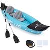 SPOTRAVEL Set kayak gonfiabile da 3,5 m | Canoa gonfiabile per 2 persone con pagaie in alluminio, pompa a mano, barca gonfiabile per pesca sul lago e sul fiume