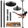 Generisch Asta per pole dance, diametro 45 mm, altezza regolabile 216-279 cm | Montaggio senza fori, con portata di 150 kg, rotazione a 360°, per fitness, danza da tavolo, per principianti e