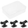 VALICLUD 3 Pezzi Clip Portatile in PVC Nero con Meccanismo di Sgancio Rapido, Supporta Transizioni Veloci per Allenamento Basket e Arbitri