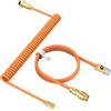 MAMBASNAKE Cavo a spirale MAMBASNAKE C02 per tastiera, 8000Hz, cavo USB-C arancione - arancione dorato