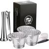 i Cafilas ICafilas Stianless Cucchiaio per capsule di caffè riutilizzabile ricaricabile in metallo con clip Tamper per capsula Nespresso