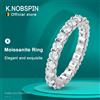KNOBSPIN D VVS1 Tutti gli anelli Moissanite per donna Uomo Fidanzamento Matrimonio Eternity Band con GRA S925 Anello in oro 18 carati placcato argento