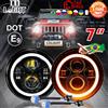 CO LIGHT 80W Car Led H4 7 pollici accessori per auto Angel Eyes DOT E9 4 x4 7 "faro a LED Hi-Lo DRL per Lada Niva 4 x4 Uaz 12V 24V