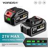 Yofidra Batteria al litio ricaricabile YOFIDRA 22500mAh 15000mAh, batteria agli ioni di litio 18V-21V per avvitatore elettrico e utensili elettrici
