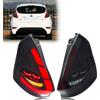 NONE Fanali posteriori a LED per Ford Fiesta MK7 MK7.5 VI Hatchback 2008-2017 Indicatori di direzione sequenziali Freno Nero Gruppo lampade posteriori