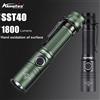 Alonefire Torce a Led ad alta potenza da 1800lumen 1800LM torcia tattica ricarica USB escursionismo all'aperto campeggio pesca lanterna di emergenza