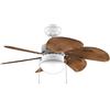 Cecotec Ventilatore da soffitto Cecotec EnergySilence Aero 365 White&Wood con luce, 50 W e 36" con lampada, 3 velocità