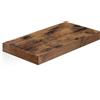 VASAGLE Mensola da Parete, Mensola Sospesa, 20 x 40 x 3,8 cm / 20 x 60 x 3,8 cm / 20 x 80 x 3,8 cm, Mensola da Parete per Cornici, Decorazione, per Soggiorno, Studio, Cucina, Marrone Rustico