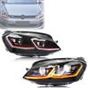 xunder Fari a LED per Volkswagen VW Golf 7 MK7 VII 2013-2017 Indicatori di direzione sequenziali Gruppo lampade anteriori Non si adattano al modello GTI e allo xeno