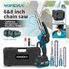 Yofidra Sega elettrica per potatura YOFIDRA 8&6 pollici senza spazzole, sega a catena ricaricabile per lavorazione del legno, utensile elettrico compatibile con batterie Makita.