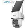 Wansview Telecamera di Sorveglianza WiFi Wansview 2K 3MP, Telecamera Solare da Esterno con Pannello Solare, Doppia Lente, Telecamera IP PTZ per Sicurezza e Protezione