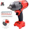 Betuyoo Avvitatore a Impulsi Elettrico Ricaricabile Senza Spazzole 1300N.M di Coppia 1/2 Pollice Senza Fili Adatto per Batteria 18V