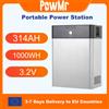 PowMr Stazione di Alimentazione Portatile 1KWH, Batteria LiFePO4 314Ah, Generatore Solare con Inverter Solare 250W, 220V Max PV 36V 200W 45-65Hz