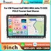 podofo Autoradio Podofo 9'' 6+128G per VW/PASSAT/GOLF/POLO/BORA, lettore multimediale con Carplay, Android Auto, Bluetooth, GPS, WIFI, RDS, EQ, FM.