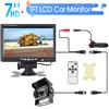 NONE Telecamera di Retromarcia Facile da Installare con Monitor LCD a Colori da 7 Pollici, Alimentazione 12V/24V tramite Presa Accendisigari per Autobus, Camion, Pickup e Autocarri