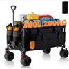 devoko Carrello da Campeggio Pieghevole Devoko 300L, Capacità 200kg, Carrello Richiudibile con Ruote a 360° ° Ruote resistenti all'usura, per il campeggio