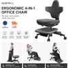 NEWTRAL Sedia da Scrivania Ergonomica NEWTRAL MT-M, Seduta Adattiva 5-in-1, 167 ° Sedia da Scrivania Regolabile in Altezza 46-57cm, Capacità 150kg, per Casa e Ufficio