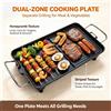 NONE Piastra Elettrica Compatta per Grigliare, Antiaderente, per BBQ da Interno con Controllo Temperatura Regolabile, Riscaldamento Rapido, Design Salvaspazio per Cucina Domestica, Ideale per Bistecche,