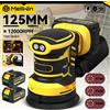 MELLWIN Levigatrice Orbitale Elettrica Senza Fili MELLWIN 125MM, 3 Velocità Regolabili, Macchina Lucidatrice per Falegnameria Compatibile con Batteria Makita 18V