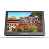 Eyoyo Mini monitor LCD Eyoyo da 5 pollici con schermo TFT HD 800x480, angolo di visione di 140°, altoparlante integrato, piccolo monitor esterno con ingressi video HDMI/VGA/AV, utilizzabile per retrovisori