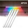 NONE Set di 4 Lampade LED RGB per Armadio con Sensore di Movimento, Barra Luminosa Ricaricabile Magnetica Wireless, Luce Notturna con 5 Modalità per Atmosfera Gaming