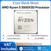 AMD Processore AMD Ryzen 5 5500X3D, 6 core, 12 thread, 96 MB di cache 3D V-Cache, TDP 105 W, CPU AMD 5500X3D, socket AM4, architettura Zen 3, processo a 7 nm, frequenza boost massima 4,0 GHz, PCIe 4.0,
