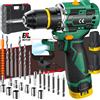 Seeiswork Trapano Avvitatore a Percussione Brushless 16.8V, Avvitatore Elettrico a Doppia Velocità, Trapano a Impatto Ricaricabile Senza Fili, Utensile Multifunzione per Casa e Fai-da-te con 2 Batterie