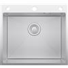 CECIPA max 54 x 49 cm Lavello Cucina Argento Acciaio Inox 304 Vasca Singola con Dispenser Sapone 500ml Nano Texture a Rilievo Antigraffio Sopratop con Sifone e Kit di Scarico