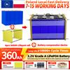 fullfutura Batteria LiFePO4 3.2V 360Ah, 10.000 cicli, nuova di zecca, grado A, cella prismatica ricaricabile LFP con dispositivo di compressione batteria integrato, BMS intelligente, facile da installare, fai da