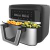 Cecotec Friggitrice ad Aria Senza Olio Cecotec 9L Divisibile in 2 Friggitrici ad Aria Cecofry Dual 9000. 2850W, Dietetica e Digitale, Pannello Touch, Doppia Temperatura Regolabile, 6 Modalità, Tecnologia