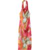 Willshela Abito midi da donna con stampa alla moda, senza schienale, con cerniera, vintage, con collo all'americana, senza maniche, elegante, da donna