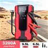 NONE Avviatore d'Emergenza per Auto 3200A Portatile con Compressore d'Aria, Booster Batteria Auto 12V, Pompa d'Aria, Power Bank Portatile, Gonfiatore Pneumatici