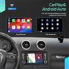 Podofo 7" 6G+128G Autoradio Android per Audi A3 S3 8P RS3 Sportback 2003-2012, Autoradio con WiFi, Navigazione GPS, Lettore Multimediale Automobilistico, CarPlay/Android Auto Wireless, BT, FM, Sistema