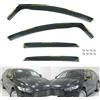 NONE Deflettori Trasparenti Tint Tea per Protezione da Vento, Pioggia e Sole, Edgevisor per Ford Mondeo V MK5 Berlina 2015-2022 e Hatchback 5 Porte